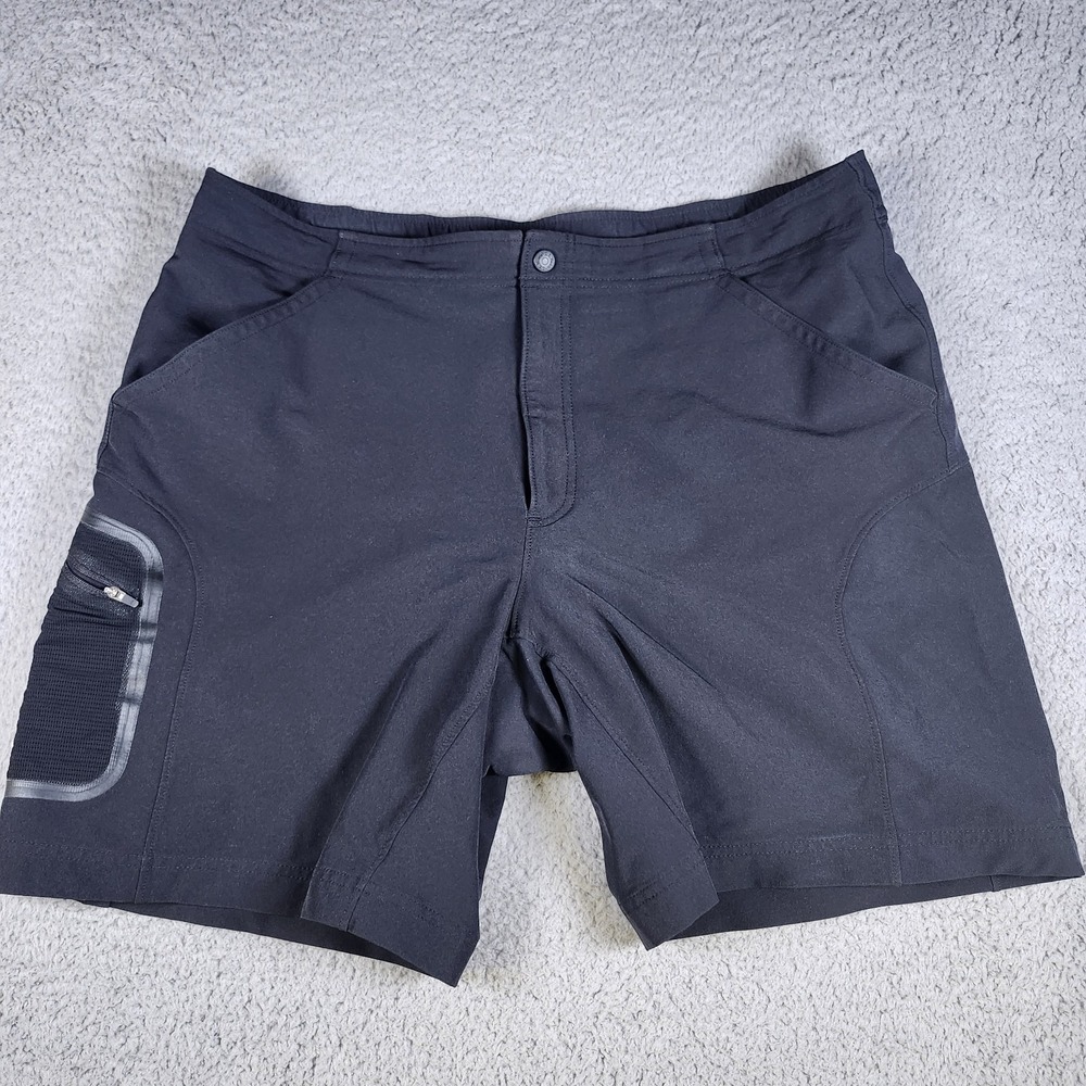 L.L.Bean Shorts Mens‎ Large Black Comfort Cycling Cargo Padded Outdoor 7" Inseam